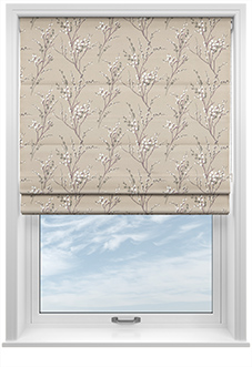Laura Ashley Pussy Willow, Natural - Twist&Fit Roman Blind
